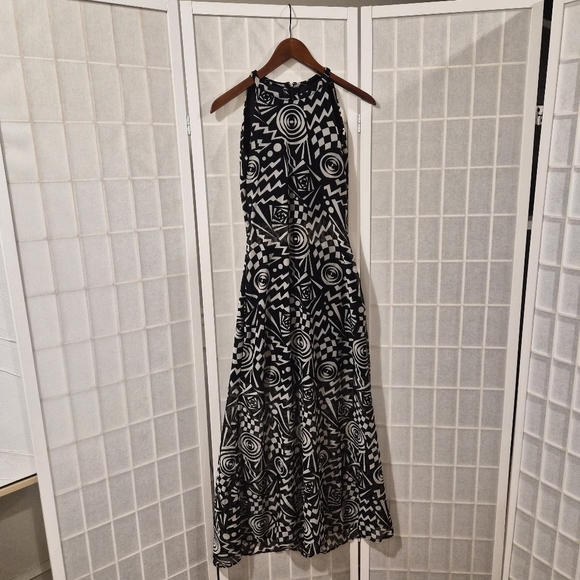 Tadashi Vintage Mesh Maxi Dress Sz L